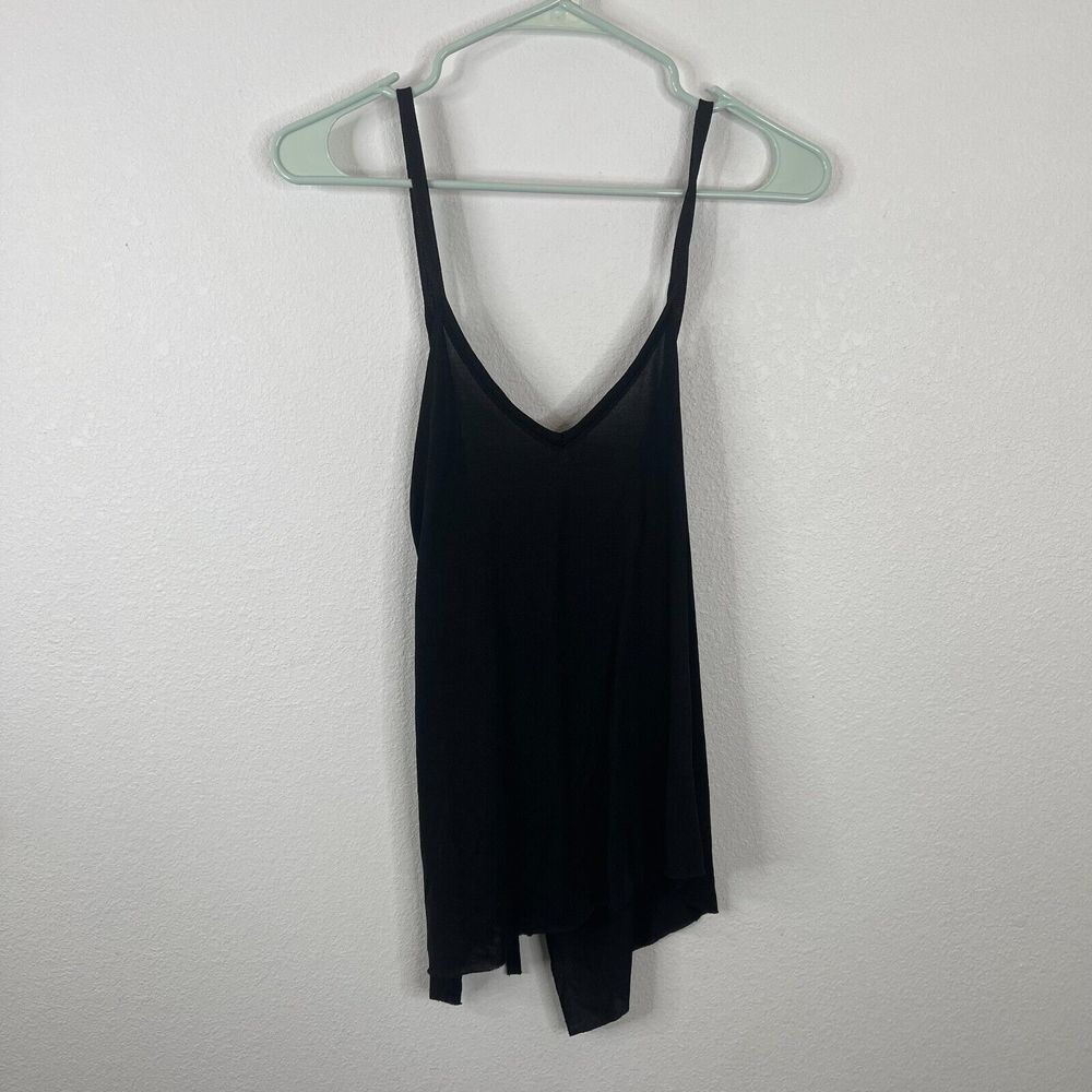 Express Womens Wrap Top Size S Solid Black Party Club Light Weight‎ NWT